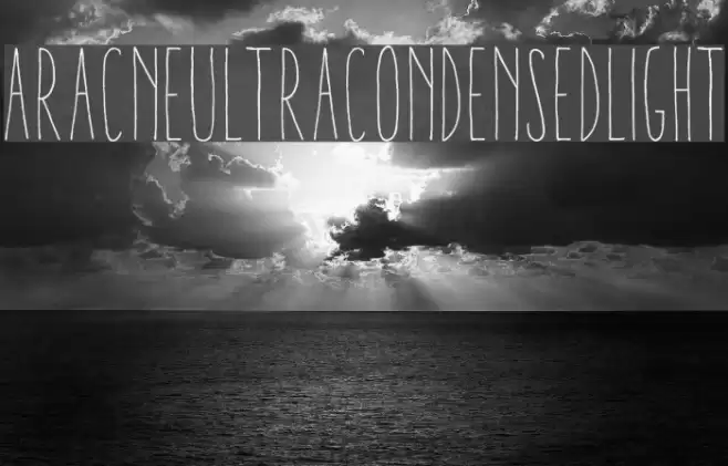 AracneUltraCondensedLight Font examples