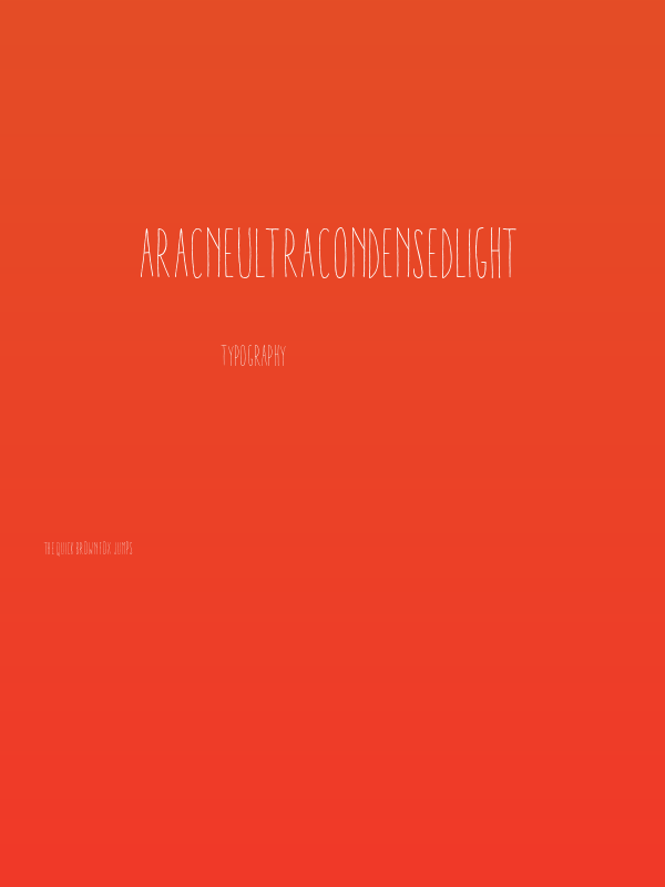 AracneUltraCondensedLight Poster