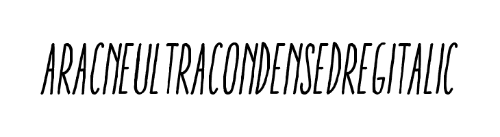AracneUltraCondensedRegItalic Fuentes