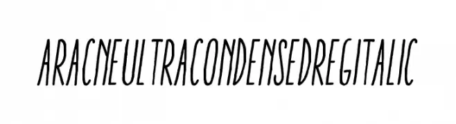 AracneUltraCondensedRegItalic  免费字体下载