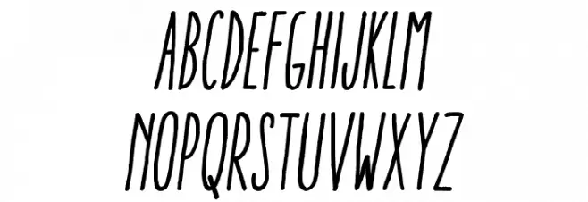 AracneUltraCondensedRegItalic Font Litere mari
