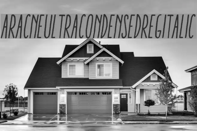 AracneUltraCondensedRegItalic Font examples