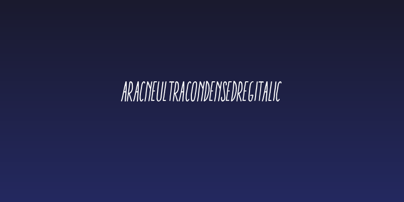 AracneUltraCondensedRegItalic Social Header