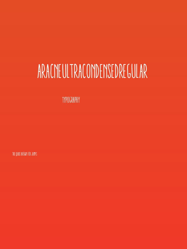 AracneUltraCondensedRegular Poster