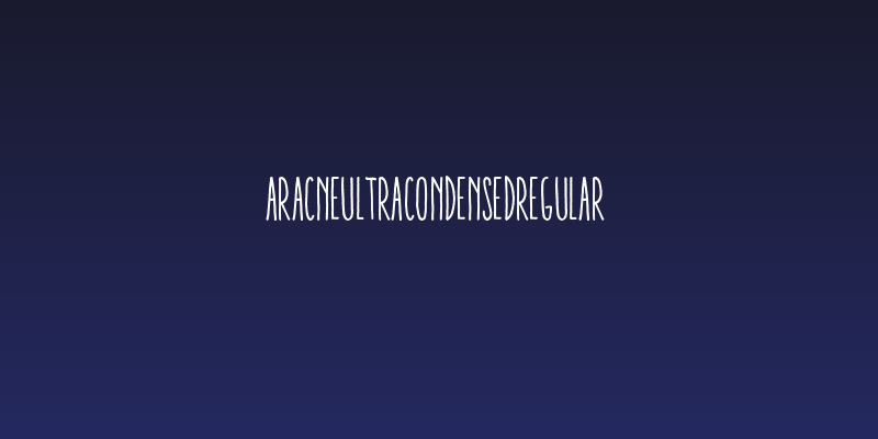 AracneUltraCondensedRegular Social Header