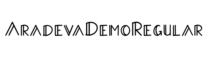 AradevaDemoRegular  フリーフォントのダウンロード