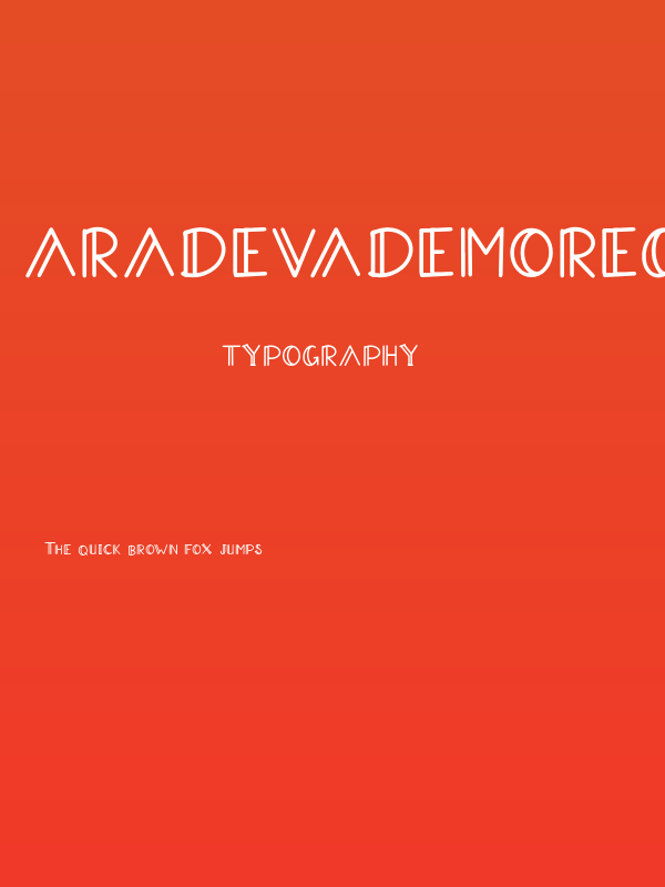 AradevaDemoRegular Poster