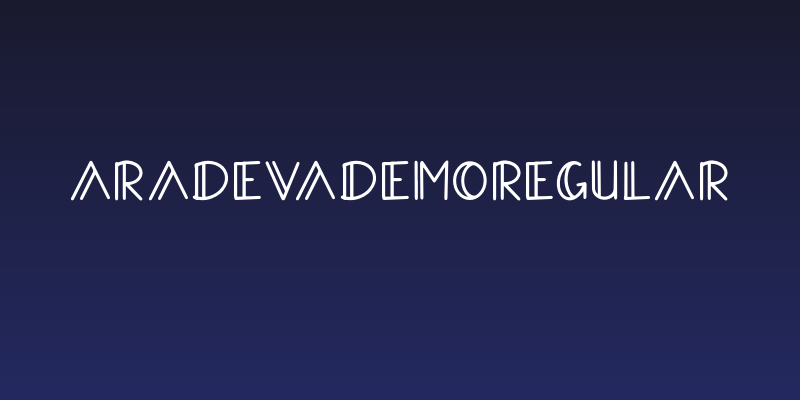 AradevaDemoRegular Social Header