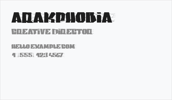 Arakphobia Business Card
