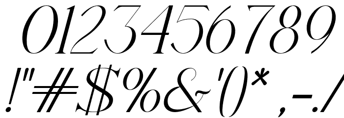 AramezaDemo-Italic Font OTHER CHARS