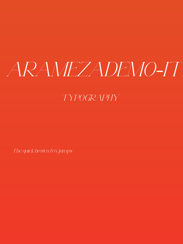 AramezaDemo-Italic Poster