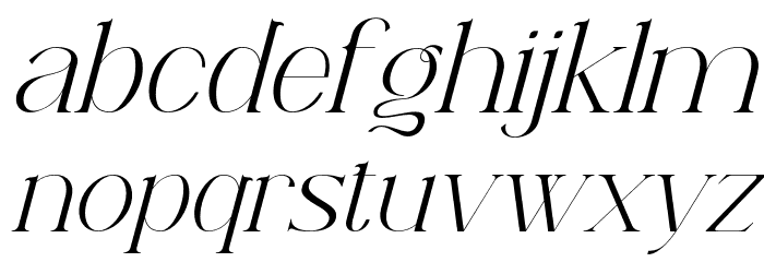 AramezaDemo-Italic Font LOWERCASE