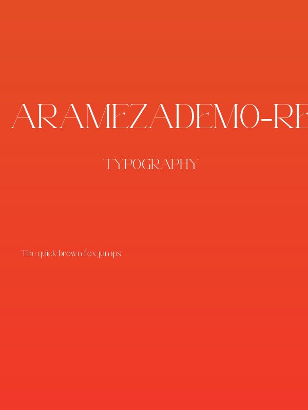 AramezaDemo-Regular Poster