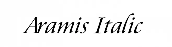 Aramis Italic  Скачать бесплатные шрифты