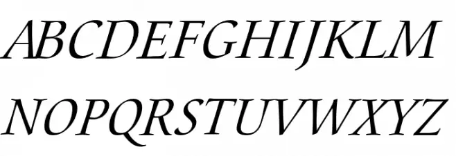 Aramis Italic خط أحرف كبيرة