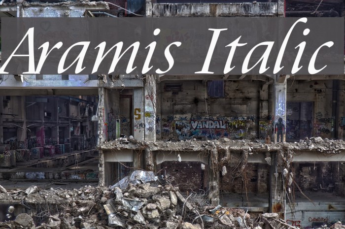 Aramis Italic Font examples