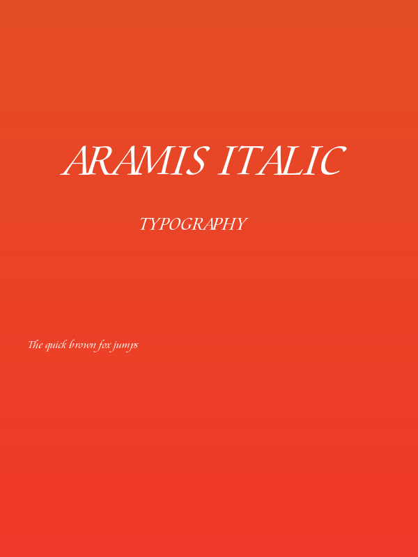 Aramis Italic Poster