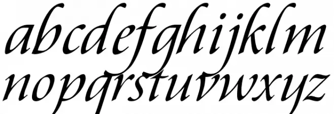 Aramis Italic Font LOWERCASE