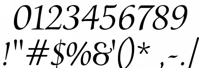 Aramis Regular Font OTHER CHARS