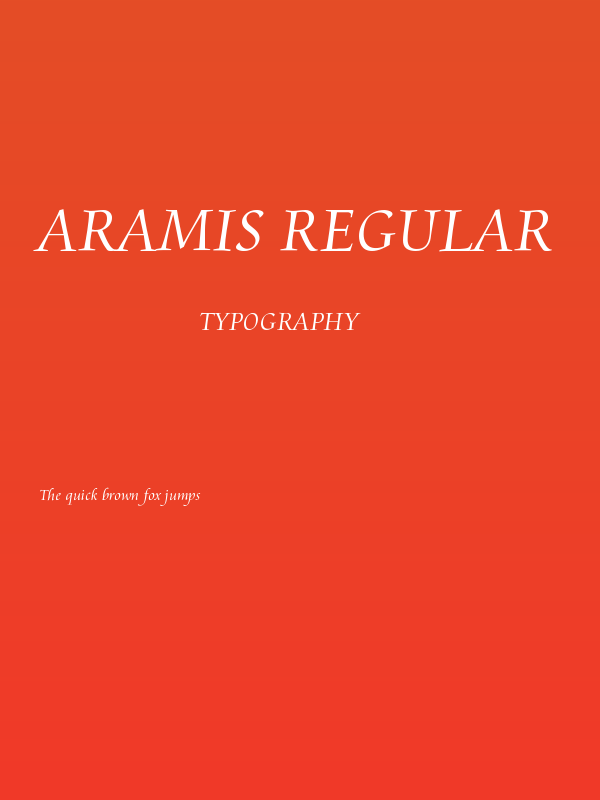Aramis Regular Poster