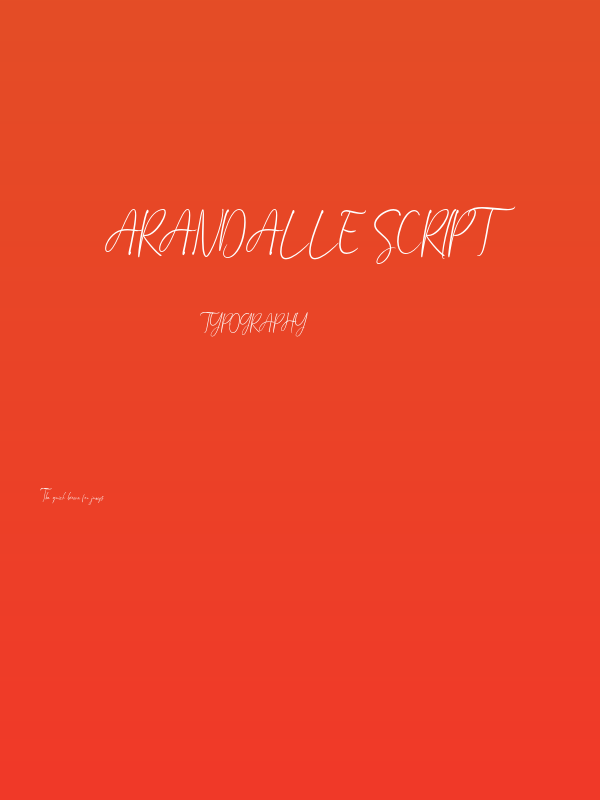 Arandalle Script Poster