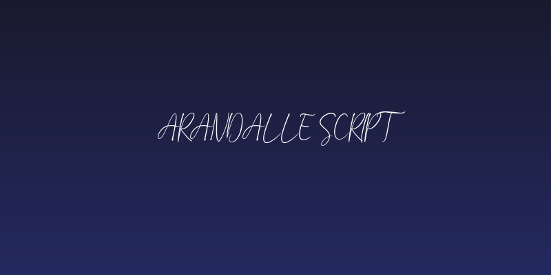 Arandalle Script Social Header