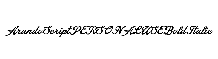 Arando Script PERSONAL USE Bold Italic  les polices de caractères gratuit tlcharger