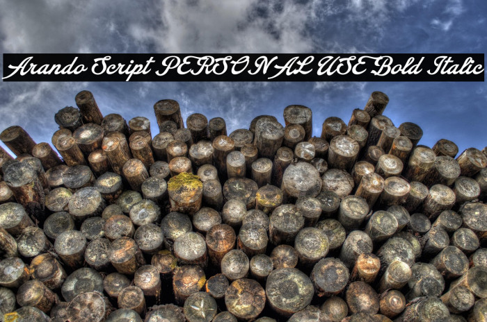 Arando Script PERSONAL USE Bold Italic Example 1