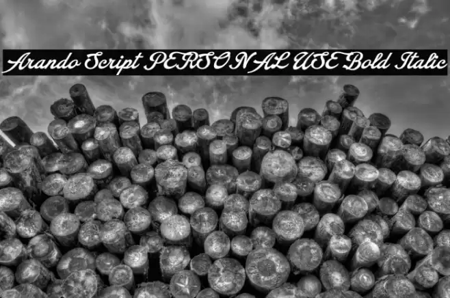 Arando Script PERSONAL USE Bold Italic Font examples