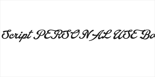 Arando Script PERSONAL USE Bold Italic Logo