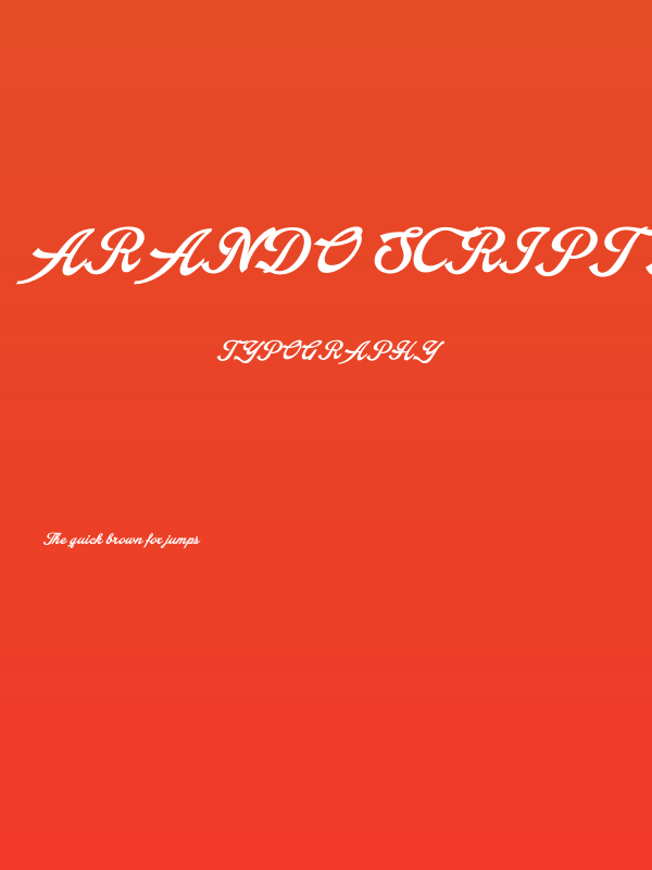 Arando Script PERSONAL USE Bold Italic Poster