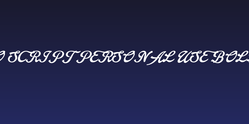 Arando Script PERSONAL USE Bold Italic Social Header