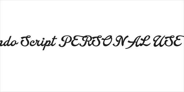 Arando Script PERSONAL USE Bold Logo