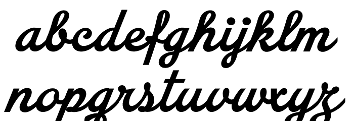 Arando Script PERSONAL USE Bold Font LOWERCASE