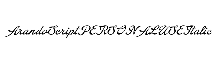 Arando Script PERSONAL USE Italic  नि: शुल्क फ़ॉन्ट्स डाउनलोड