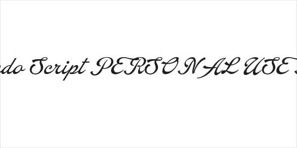 Arando Script PERSONAL USE Italic Logo