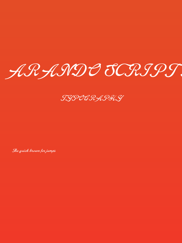 Arando Script PERSONAL USE Italic Poster