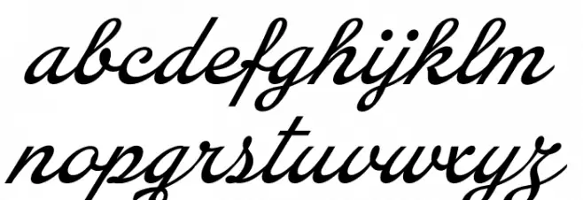 Arando Script PERSONAL USE Italic Schriftart Kleinbuchstaben