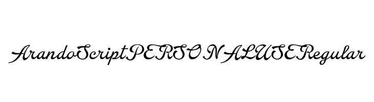 Arando Script PERSONAL USE Regular  免费字体下载