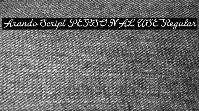 Arando Script PERSONAL USE Regular Font examples