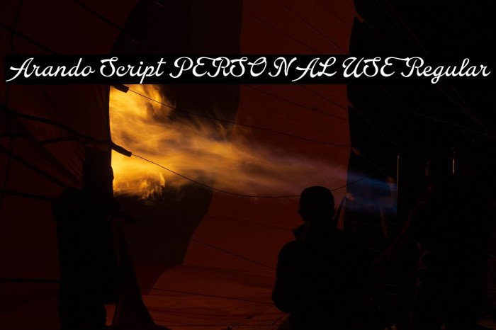 Arando Script PERSONAL USE Regular Example 2