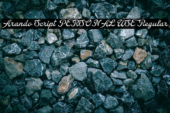 Arando Script PERSONAL USE Regular Example 3