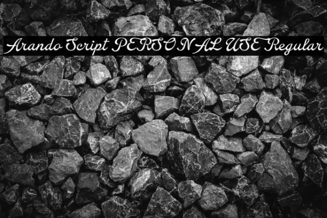 Arando Script PERSONAL USE Regular Font examples