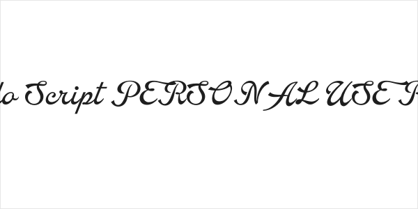 Arando Script PERSONAL USE Regular Logo