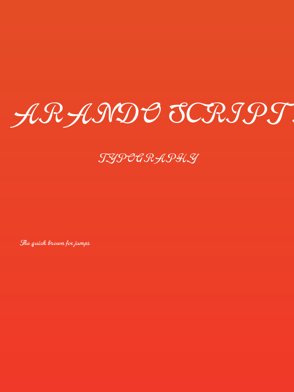 Arando Script PERSONAL USE Regular Poster