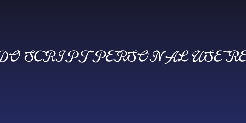 Arando Script PERSONAL USE Regular Social Header