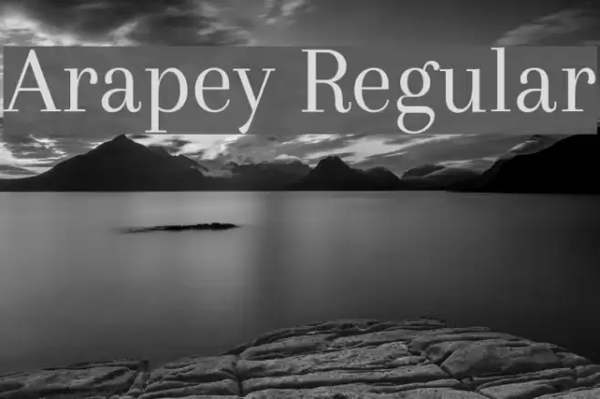 Arapey Regular Font examples
