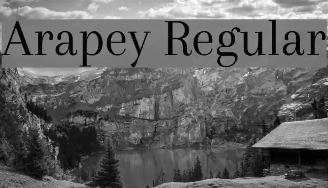 Arapey Regular Font examples