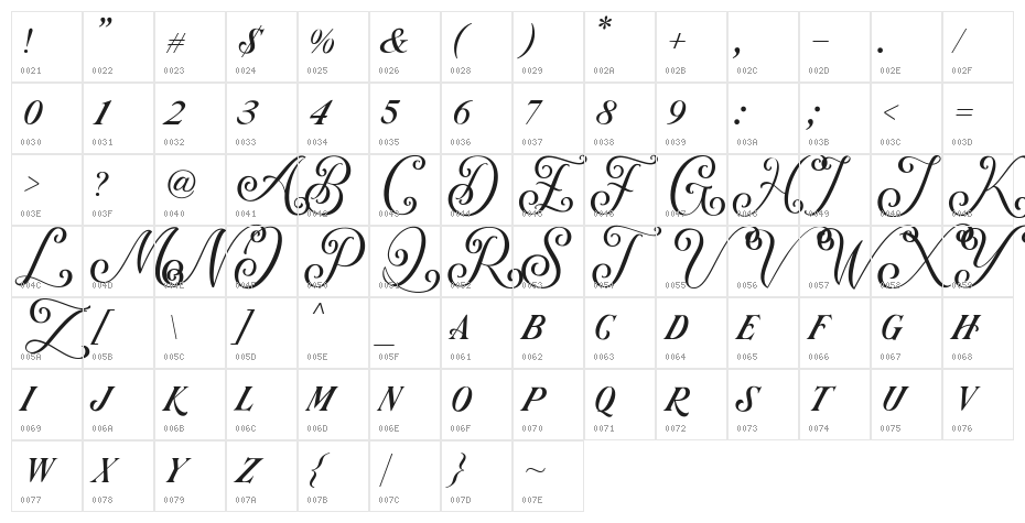 Arastin Pro  FREE DEMO Regular Character Map