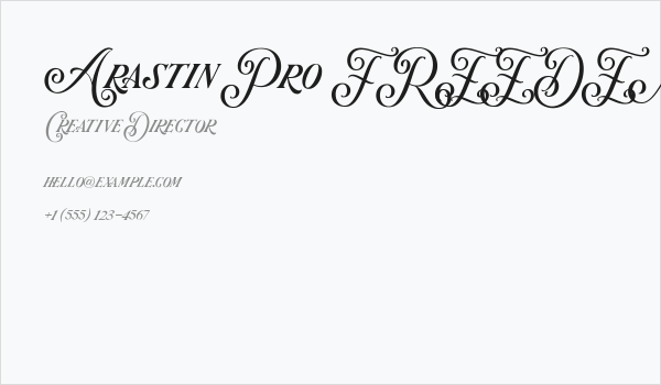 Arastin Pro  FREE DEMO Regular Business Card